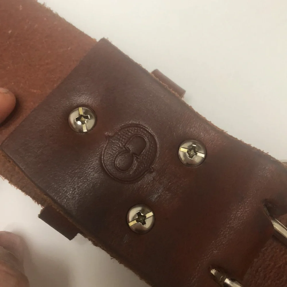 Wide brown leather belt!